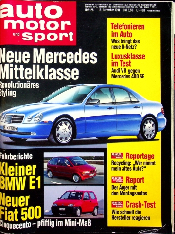 Deckblatt Auto Motor und Sport (25/1991)